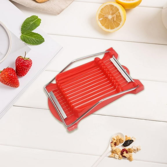 Vestitly Easypress Food Slicer Easy Food Slicer Speed Luncheon Meat Slicer Butter Cutter Slicer Single Stick Stainless Steel Wire Meat Cutter Boiled Egg Fruit Soft Cheese Slicer Cutter