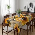 thumbnail image 6 of Sunflower Retro Table Cloth Waterproof Tablecloths, Farmhouse Vintage Botanical Floral Tablecloth Dining Table Cover for Kitchen Party Tabletop Outdoor, Rectangle Tablecloth 60x102 Inch, 6 of 9