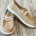 thumbnail image 6 of huanledash Women Lace-up Slip-on Breathable Non Slip Flat Canvas Sneakers Loafer Shoes, 6 of 8