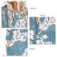 thumbnail image 5 of Vestido largo a media pierna, cuello redondo, elegante, a la moda, manga larga, estampado, bolsillo, vestido holgado, 5 of 6