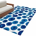 thumbnail image 2 of Blue Polka Dots Area Rug 4'x6', Watercolor Modern Abstract Geometric Washable Non-Slip Rugs, Low Pile Large Carpet for Living Room Bedroom Dining Room Kitchen Office Indoor Mat, 2 of 9