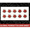 2018USA #5311 Global Forever Rate - Poinsettia - Sheet 10 Mint postage sase
