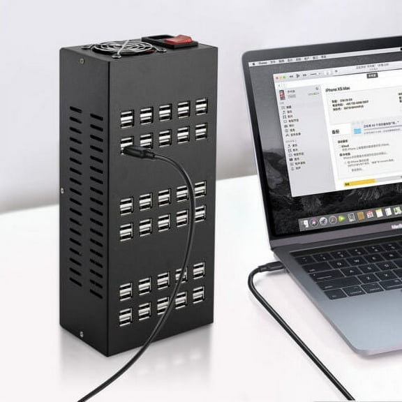 Desktop 60 Port USB Hub Charger Rapid Charging Station Smart iPhone Phone Tablet