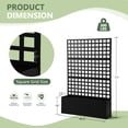 thumbnail image 6 of LVUYOYO Metal Privacy Planter Box with Trellis – Raised Garden Bed with Drainage for Climbing Plants, Patio & Garden, 70" x 46" x 12", Black, 6 of 8