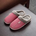 thumbnail image 1 of Big Size For Men's Pu Leather Slippers Indoor Waterproof Home Fur Male Couple Flat Women Men Winter Slipper Cotton Shoes zhangyuxiang LED, 1 of 2