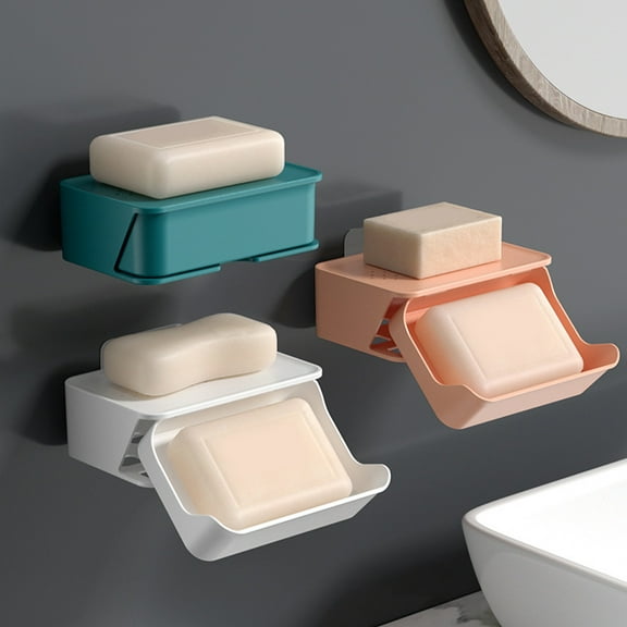 GOOHOCHY  Wall Mounted Soap Dish Container for Shower Double-layer