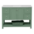 thumbnail image 5 of Lakeshore 48" Bathroom Vanity with Sage Green Cabinet and Engineered Carrara Top, 5 of 6