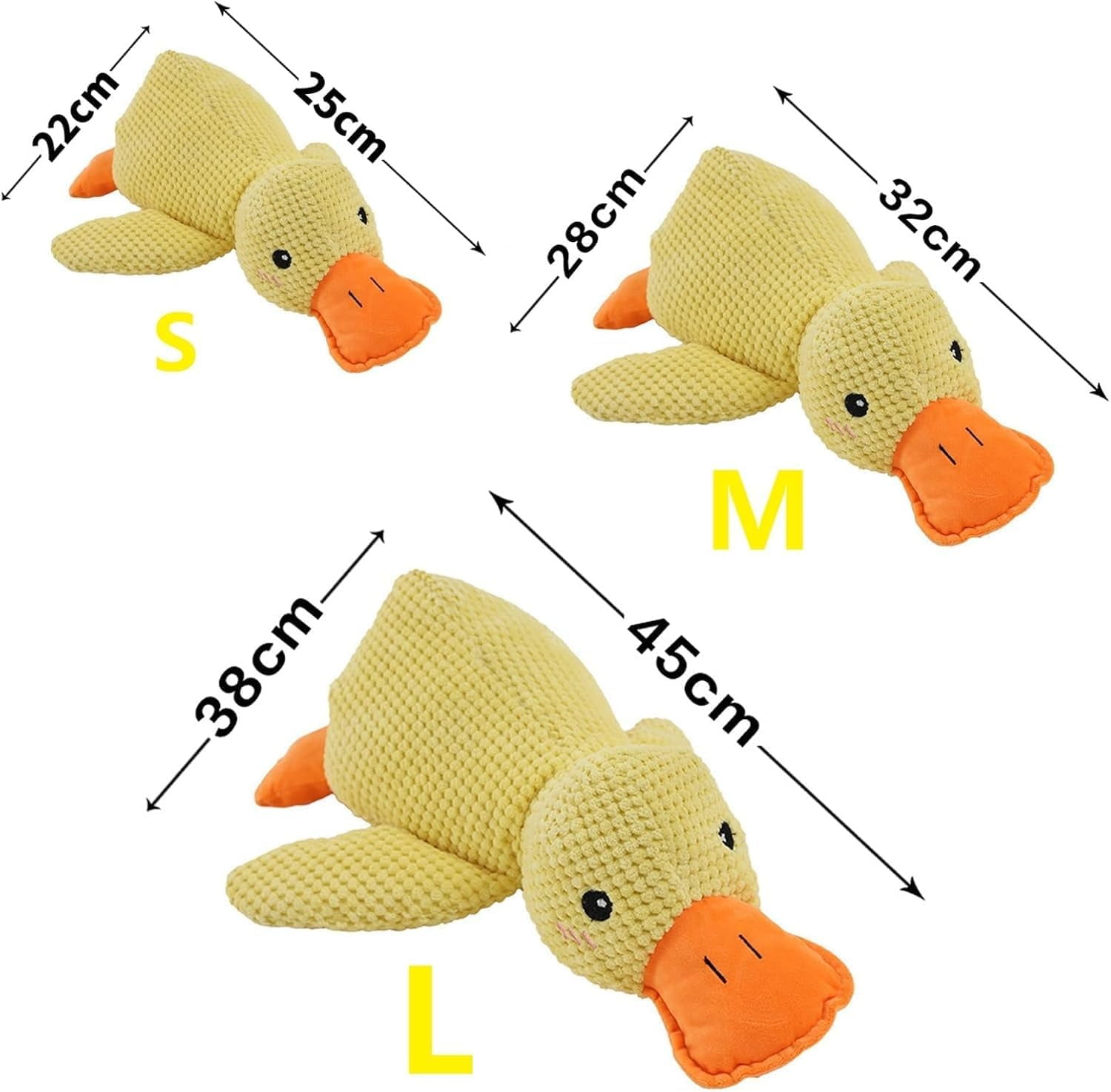 Meonlin Robustduck-Designed for Heavy Chewers, 2026 New Indestructible Dog Toy, Robust Duck Designed, Calming for Dogs Anxiety (Yellow*2,S)