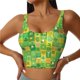 thumbnail image 1 of Fotbe St. Patrick's day Sujetador Deportivo Largo sin Aros para Mujer con Almohadillas y Soporte Medio, Transpirable y Absorbente, Camiseta Tipo Chaleco o Tank Top-Large, 1 of 8