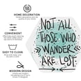 thumbnail image 3 of Yiaed Not All Who Wander Are Lost1 Print Leather Coasters for Drinks - Cup Coasters Coffee Table Kitchen Table Bar, Home & Office Gifts Handmade Drink Coasters-Hexagon, 3 of 6