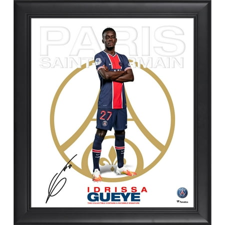 Idrissa Gueye Paris Saint-Germain 15" x 17" Player Frame - Facsimile Signature - Fanatics Authentic Certified