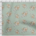 thumbnail image 4 of Soimoi Chinese Floral Printed, Poly Canvas Fabric, Decor Sewing Fabric by The Yard 56 Inch Wide,Decorative Fabric for Curtains Tote Bags, Mint Green, 4 of 5