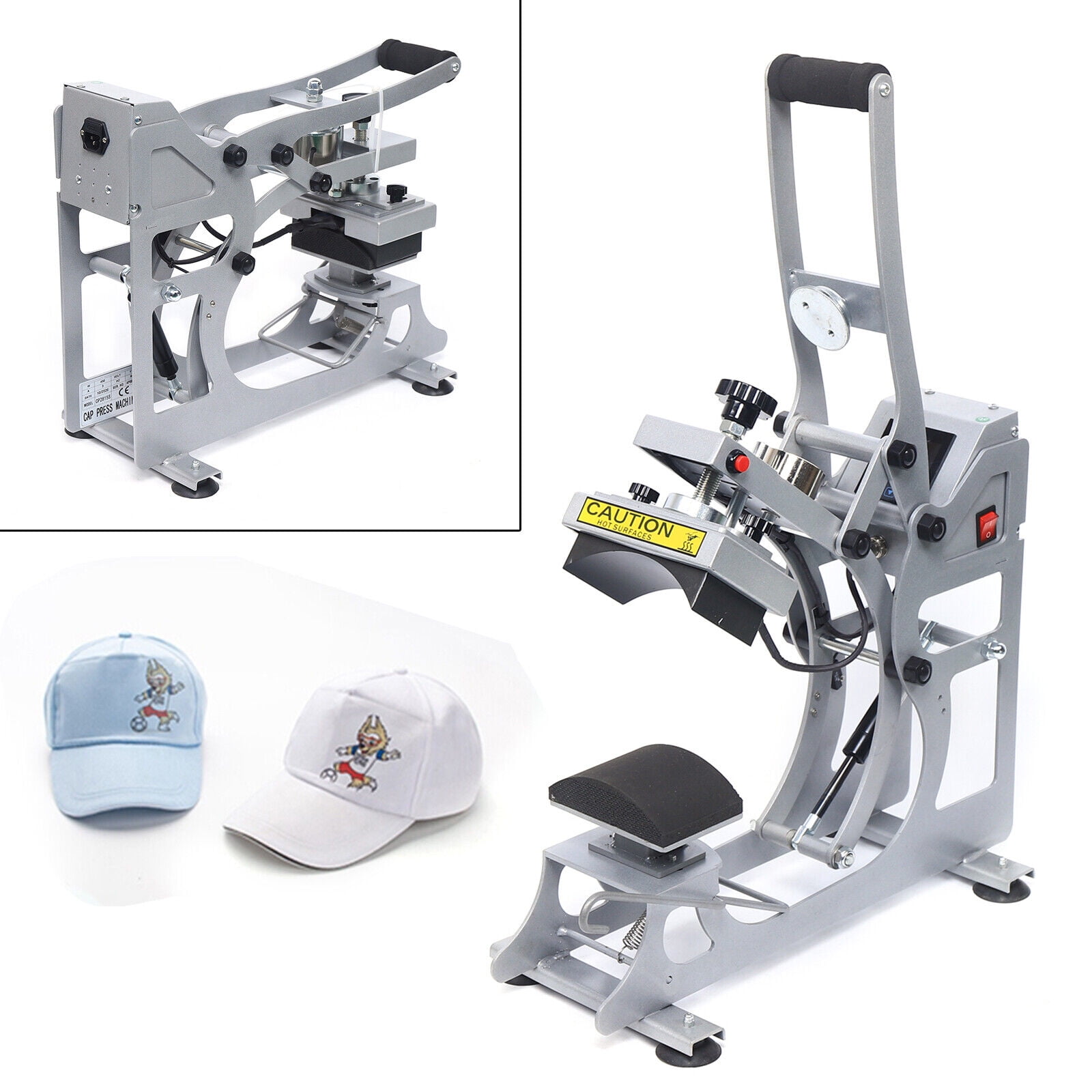 DENSET 2in1 Digital Heat Press Machine Fits Pressing Letters Numbers and Images on Caps