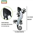 thumbnail image 6 of HONGLAND Metal Gecko Wall Art, 2-Pack 15" Glass Hanging Sculpture for Outdoor Garden, Fence & Home Decor, 6 of 8