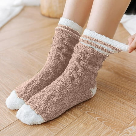 

TWIFER Winter Socks Women s Winter Fuzzy Socks Warm Slipper Socks Women s Soft Fuzzy Sleeping Socks Fuzzy Elastic Slipper Socks
