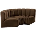 thumbnail image 3 of Bowery Hill Contemporary Soft Brown Velvet Modular Sectional, 3 of 7