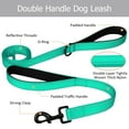 thumbnail image 4 of zalens Dog Leash Double Handle 6ft Long, Padded Traffic Handle and Reflective, Teal, 4 of 6
