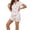 White D, variant on Enjoytime Pajamas for Women Set Summer Casual Print Lace Matching Sleepwear V-Neck Short Sleeve Shirts Shorts 2 Piece Loungewear Sets