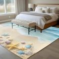 thumbnail image 4 of 6x9 Area Rugs for Living Room, Blue Waves Non Slip Area Rugs for Kitchen Bedroom Entryway, Summer Beach Starfish Washable Carpet Runner Rug Floor Mats for Bedroom Home Decor Coastal Nautical Ocean, 4 of 9