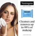 thumbnail image 3 of Neutrogena All-in-One Makeup Removing Cleansing Wipes, Eye Makeup Remover, 3 of 7