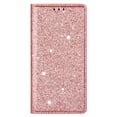 thumbnail image 4 of DeCase Stylish Magnetic Flip Wallet Case for iPhone 15 Pro Max, Slim PU Leather Sparkle Bling Glitter Cover, Card Slot and Kickstand, Shockproof  Shell for iPhone 15 Pro Max,Rosegold, 4 of 9
