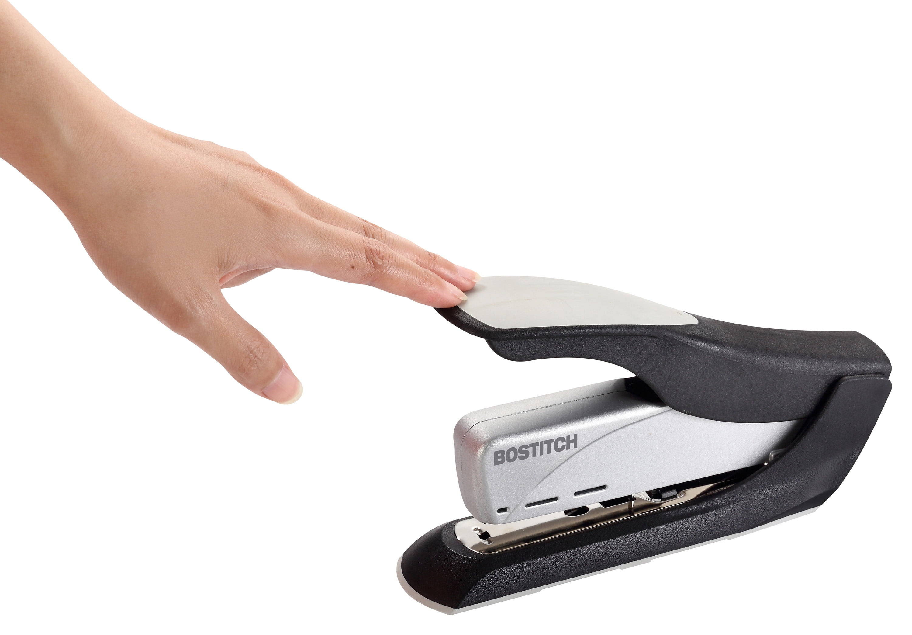 Bostitch Spring-Powered Premium Heavy Duty Stapler, Black/Silver