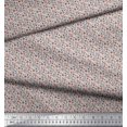 thumbnail image 2 of Soimoi Gray Poly Georgette Fabric Artistic Leaf & Floral Printed Fabric 1 Yard 52 Inch Wide, 2 of 5