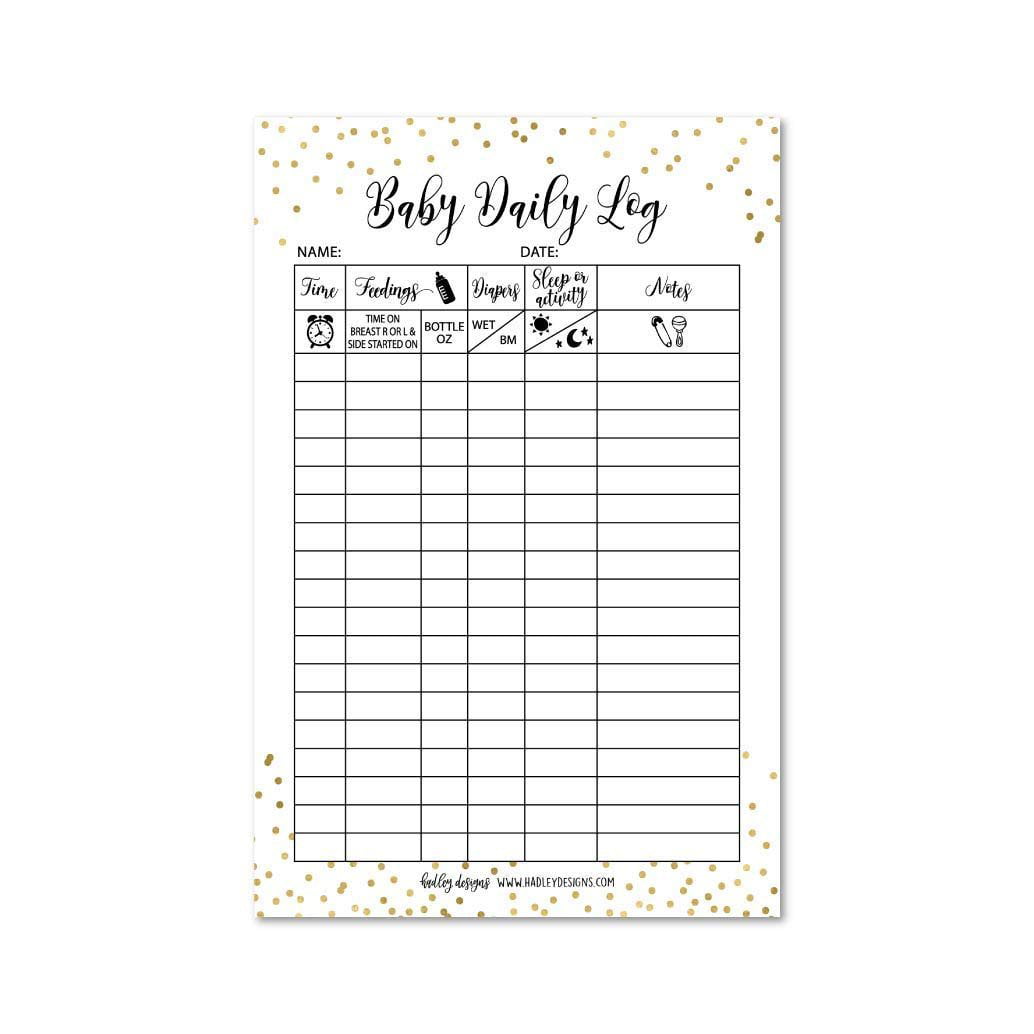 Baby's Daily Log Book Diaper Changes My Little Log Singleton Sleeping Time Baby Activities & Supplies Personal Healthcare Records Keep Tracker for Newborns Breastfeeding Daily Childcare Logbook 