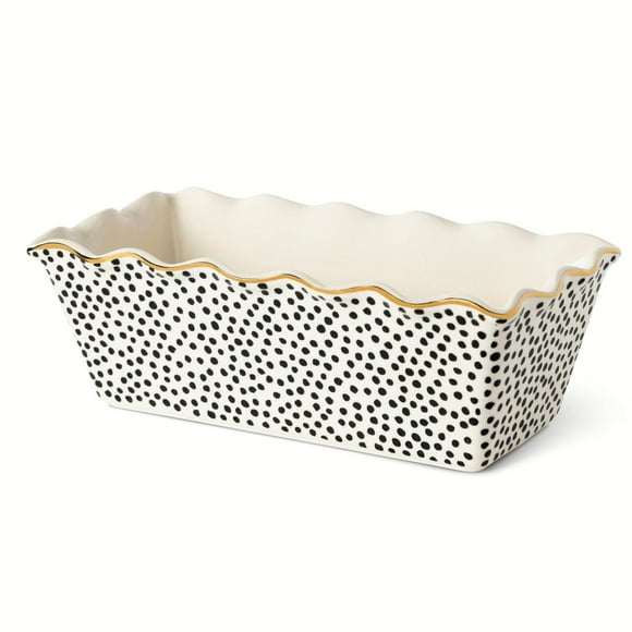 Thyme & Table 9" Ceramic Loaf Dish, Dot