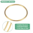 thumbnail image 2 of Uxcell Paquete de 12 Anillos Atrapa Sueños, Anillo Redondo de Metal Macramé de 2 Pulgadas para Corona de Boda DIY [Dorado], 2 of 6