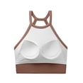 thumbnail image 2 of DDAPJ pyju Womens Built-in Bra Halter Camisoles 2025 Summer Padded Workout Tank Tops Sleeveless Casual Cami Shirts Limited Time Sales Khaki M, 2 of 6