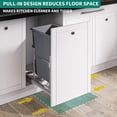 thumbnail image 5 of Dextrus 37 Quart Pull-Out Trash Can Recycling Bin, Sliding Kitchen Waste Garbage Container with Soft-Close Slides, Gray, 5 of 8