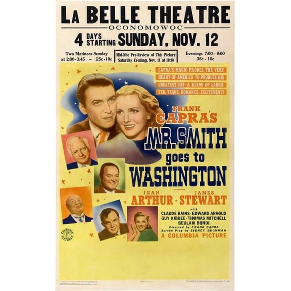 Posterazzi MOVEI2636 Frank Capras Mr. Smith Goes to Washington Movie Poster - 27 x 40 in.