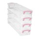 thumbnail image 3 of Caja de almacenamiento transparente multiusos, organizador de plástico, contenedor grande apilable. Rosa, 3 of 9