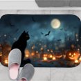 thumbnail image 5 of 1pc Halloween Night with Black Absorbent Non-Slip Bathroom Thickened Flannel Rug Decor,Soft,Quick Drying,Suitable For Indoor/outdoor Use,Bathrooms,Bedrooms,Kitchens,Terrace,Laundry Rooms,16"x24", 5 of 9