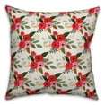 thumbnail image 2 of Creative Products Red Floral Pattern - White 18x18 Spun Poly Pillow, 2 of 3