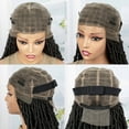 thumbnail image 4 of Twist Braided Wigs Full Double Lace Handmade Short Knotless Box Braids Wigs for Women 16 Inches Synthetic Lace Front Black Bob Braid Hair Wigs with Baby Hair (1B Color), 4 of 8