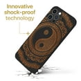 thumbnail image 3 of Case Yard Wooden Case for iPhone-11-Pro Soft TPU Silicone cover Slim Fit Shockproof Wood Protective Phone Cover for Girls Boys Men and Women Supports Wireless Charging Ying Yang Mandala 2 Design, 3 of 7