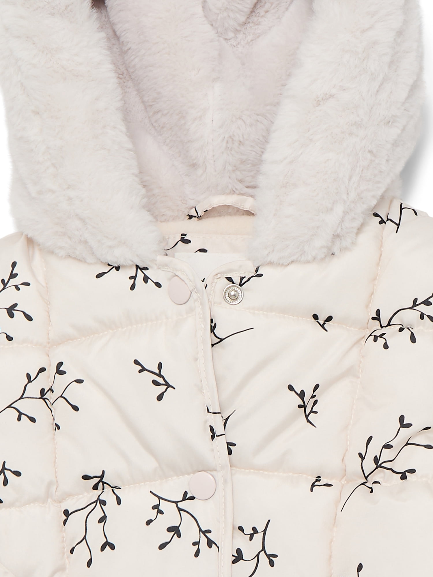 Jessica Simpson Toddler Girls' Quilted Puffer with Teddy-Bear Ear Hood, Sizes 2T-5T