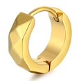 thumbnail image 1 of Pendientes de moda de acero inoxidable y titanio con forma de flor redonda, 1 of 6