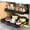 Black, variant on PETGLE 2 Pack Pull Out Cabinet Organizer,21" Deep Slide Out Drawer Organizers,No Drill Pull Out Drawers Adhesive with Nano Compatible Framed Cabinets Shelves for Kitchen Pantry Adjustable Width