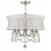 Traditional Glam Five Light Chandelier-Brushed Nickel Finish Bailey Street Home 218-Bel-1653869