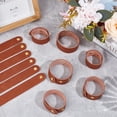 thumbnail image 5 of 12Pcs Blank Leather Bracelets Vintage Brown Adjustable Bracelet Adjustable Handmade Leather Cuff Bracelet Blank Adjustable Leather Wristbands Punk Jewelry for Men and Women - 8.7x1x0.1 Inch, 5 of 6