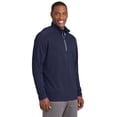 thumbnail image 4 of Sport Tek Adult Male Men Textured Long Sleeves Pullover True Navy X-Large, 4 of 6