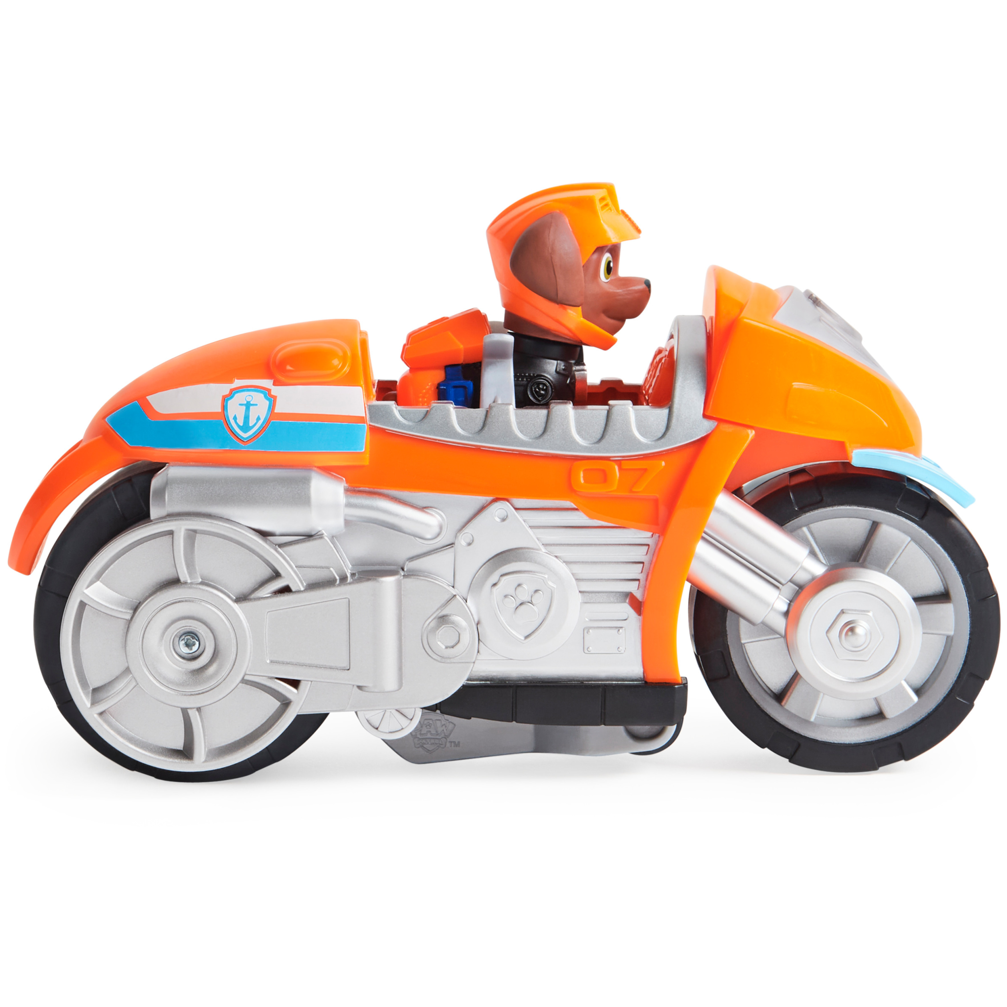 PAW Patrol, Moto Pups Zuma’s Deluxe Pull Back Motorcycle Vehicle with Wheelie Feature and Toy Figure - image 4 of 8