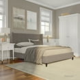 thumbnail image 3 of Furniture of America Luz Fabric Platform Bed, Eastern King, Warm Gray, 3 of 8
