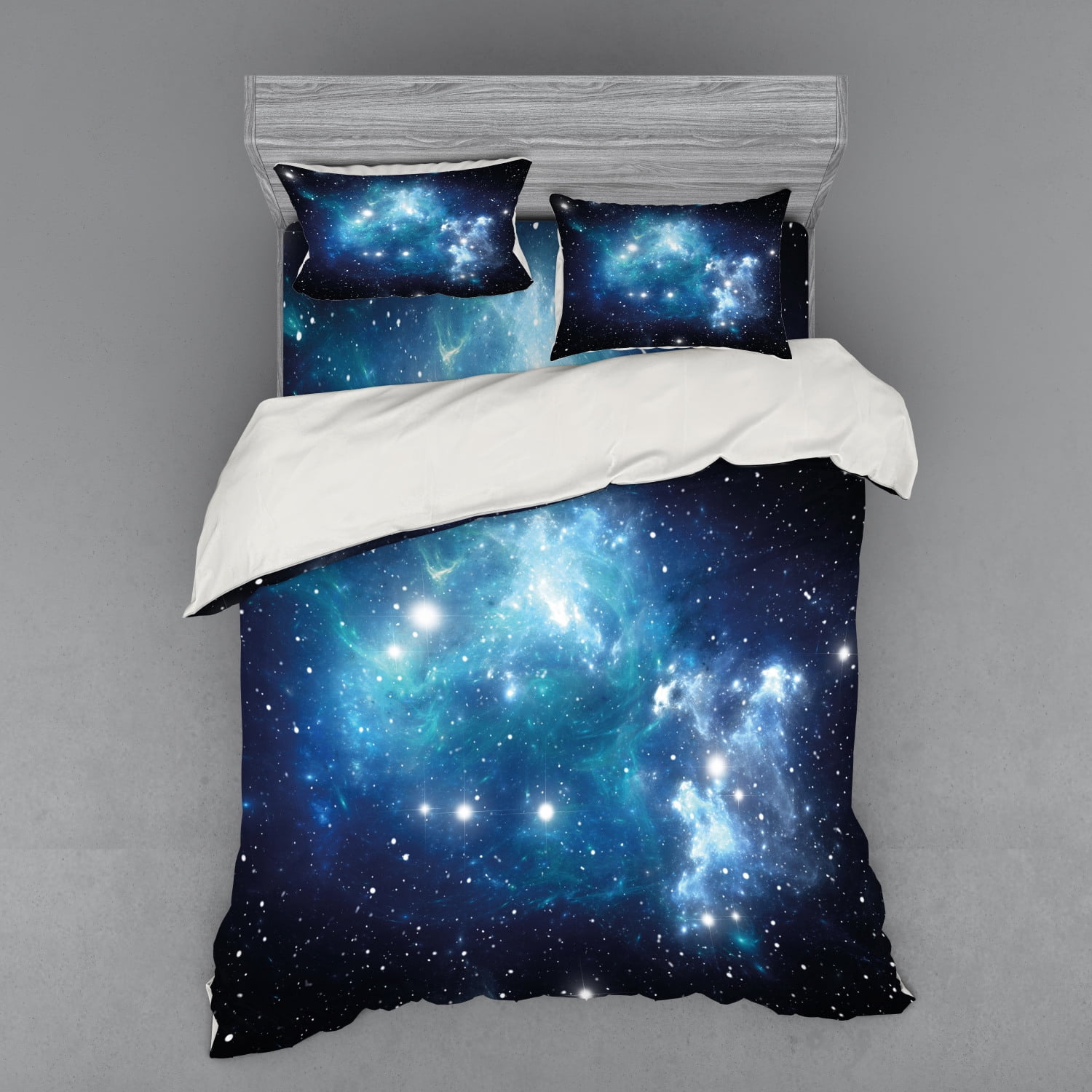 Space Duvet Cover Set, Vibrant Celestial Supernova Scenery Energy