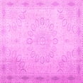 thumbnail image 1 of Ahgly Company Indoor Square Abstract Pink Contemporary Area Rugs, 7' Square, 1 of 4