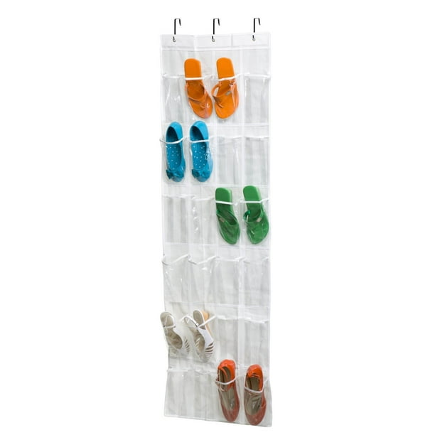 24 Pockets,Clear Pockets Over The Door Hanging Shoe 24 Pockets,Clear Pockets Over The Door Hanging Shoe