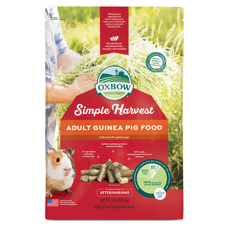 Oxbow Simple Harvest Adult Guinea Pig Food, 8 Lb photo 1